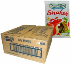 The Natural Confectionery Co. - Snakes (260g Bag X 16pc Box) -AU Snack Sales Store The Natural confectionery co Snakes 260g bulk box 16pc 20182.1487724763