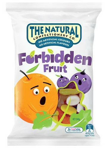 The Natural Confectionery Co. - Forbidden Fruits (240g Bag X 20pc Box) 1 The Natural Confectionery Co. - Forbidden Fruits (240g Bag X 20pc Box)