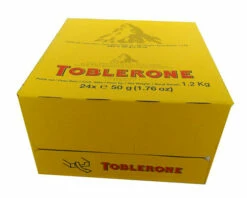 Toblerone Milk Chocolate Bar (24 X 50g Bars) -AU Snack Sales Store Toblerone Milk Chocolate Bar 24 x 50g bars front 04759.1633585636