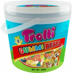 Trolli Gummi Bears Bucket (625g Tub) -AU Snack Sales Store Tolli Gummi Bears Bucket 625g 18006.1617412062