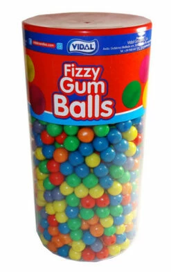 Vidal Fizzy Gum Balls - Approx 800pc (1.6kg Tub)