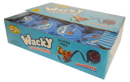 Wacky Bubble Gum Rolls - Blueberry (36 X 15g In A Display) - Image 2