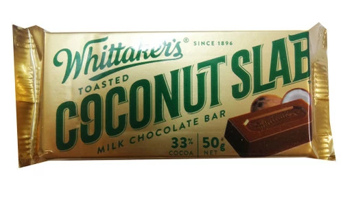 Whittakers Coconut Slab (50g Bars X 50pc Box) 1 Whittakers Coconut Slab (50g Bars X 50pc Box)
