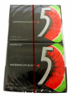 Wrigleys 5 Gum - Watermelon (12pieces X 10 Pack) -AU Snack Sales Store Wrigleys 5 Gum Watermelon 12pieces 10 pack 33657.1633586192