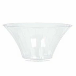 Clear Plastic Candy Buffet Flared Bowl - Large (23cm Wide X 11cm High)