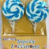 Sweet Treats Swirly Lollipops - Blue (10 X 50g)