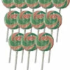 Swirl Lollipops - Light Blue And Pink Blueberry (Bag Of 12)
