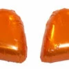 Chocolate Gems - Chocolate Hearts - Orange Foil (500g Bag / Approx 60 Pieces)