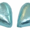 Chocolate Gems - Chocolate Hearts - Ice Blue Foil (500g Bag / Approx 60 Pieces)