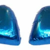Chocolate Gems - Chocolate Hearts - Electric Blue Foil(500g Bag / Approx 60 Pieces)