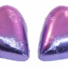 Chocolate Gems - Chocolate Hearts - Mauve Foil (500g Bag / Approx 60 Pieces)
