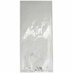 Treat Bags -Silver Cello Bags With Ties(25 Bags)