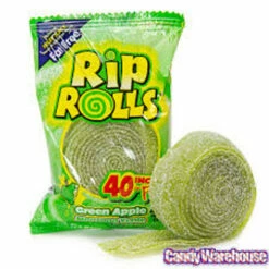 Sour Rip Rolls - Green Apple (24 X 40g In A Display Box)