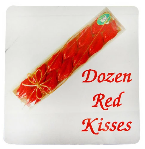 Chocolate Gems - Dozen Red Kisses (16 X 85g In A Display Box)
