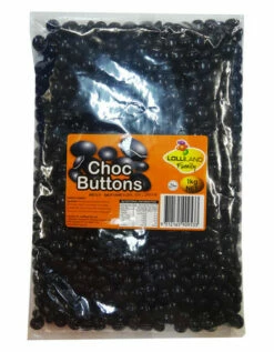 Lolliland Choc Buttons - Black (1kg Bag)