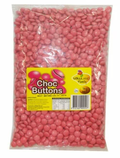 Lolliland Choc Buttons - Pink (1kg Bag)