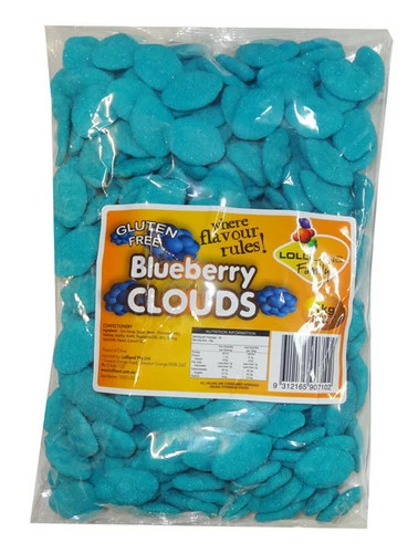 Lolliland Clouds - Blue - Blueberry Flavour (1kg Bag) 1 Lolliland Clouds - Blue - Blueberry Flavour (1kg Bag)