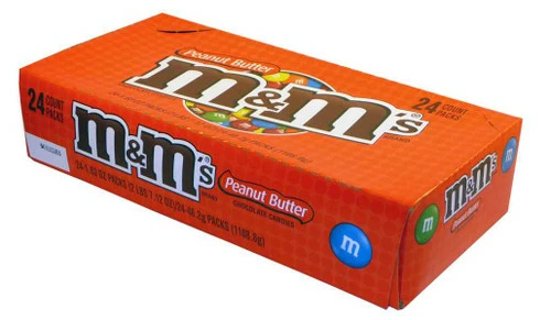 M&M Peanut Butter Chocolate Candies (24 X 46g Bags) 1 M&M Peanut Butter Chocolate Candies (24 X 46g Bags)