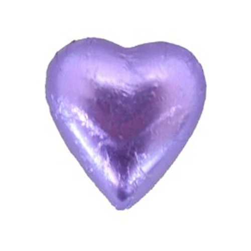 Belgian Milk Chocolate Hearts - Mauve (500g Bag) 2 Belgian Milk Chocolate Hearts - Mauve (500g Bag) - Image 2