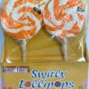 Sweet Treats Swirly Lollipops - Orange (10 X 50g)