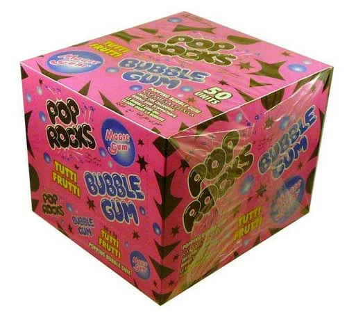 Pop Rocks - Tutti-Fruit Bubble Gum (50 Sachets In Display) 1 Pop Rocks - Tutti-Fruit Bubble Gum (50 Sachets In Display)