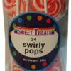 Sweet Treats Small Swirly Pops - Red - 4cm Wide (24 X 12g In A Tub)