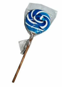 Round Blue And White Lollipop (80g Single Lollipop) -AU Snack Sales Store round blue and white 80g 67166.1368767602