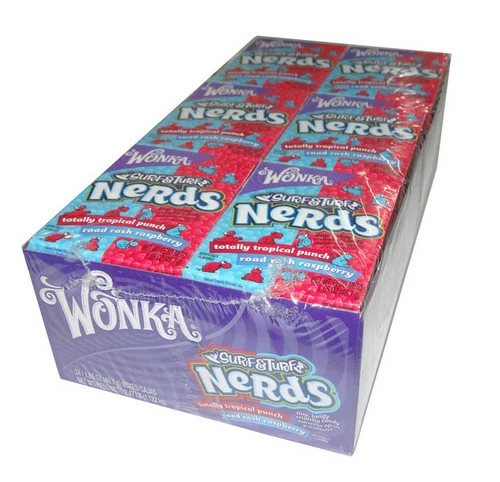 Willy Wonka Surf And Turf Nerds - Tropical Punch & Road Rash (24 Pieces In A Display Unit)