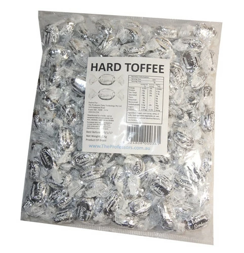 Sweet Treats Wrapped Hard Toffees - Silver - Coconut (1kg) 1 Sweet Treats Wrapped Hard Toffees - Silver - Coconut (1kg)