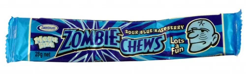 Zombie Chews - Sour Blue Raspberry (72 Bars In A Display Unit) 3 Zombie Chews - Sour Blue Raspberry (72 Bars In A Display Unit) - Image 3